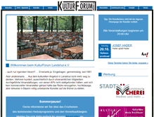 Tablet Screenshot of kulturforum-landshut.de